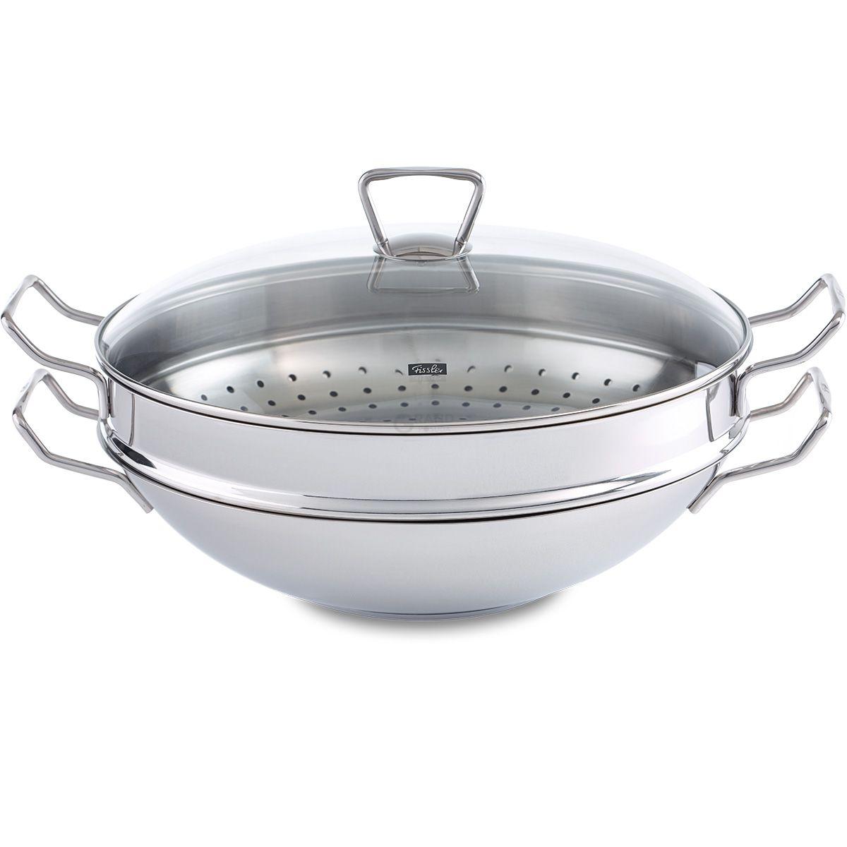 Fissler WOK з кришкою і парової вставкою 36 см Nanjing | https://grandposuda.com.ua