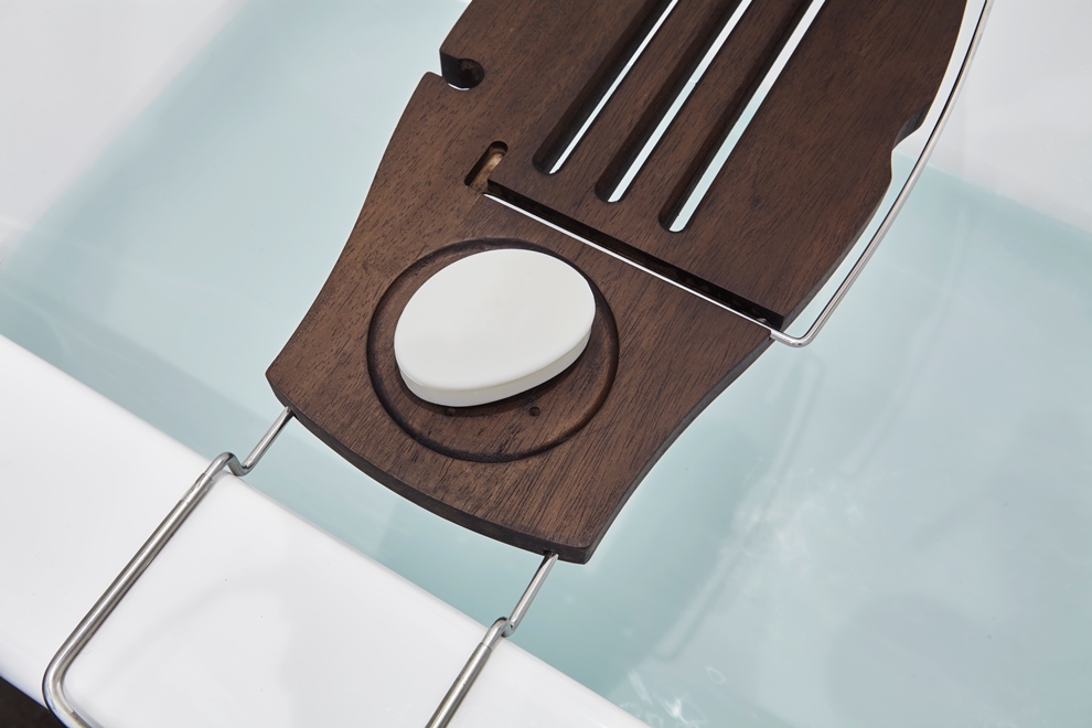 Umbra Полка для ванной 71,1-94x21,6x3,8 см коричневая Aquala Bathtub Caddy | https://grandposuda.com.ua