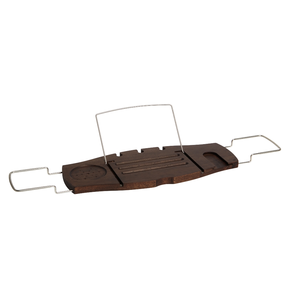 Umbra Полка для ванной 71,1-94x21,6x3,8 см коричневая Aquala Bathtub Caddy | https://grandposuda.com.ua