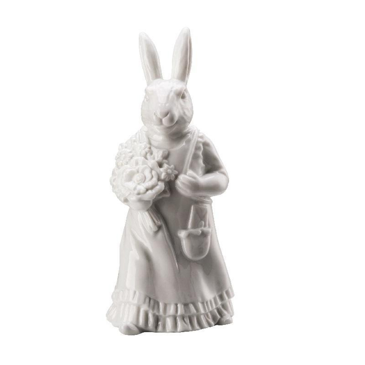 Hutschenreuther Фігурка «Кролиця з кошиком» 13,7 см біла Hasenfiguren | https://grandposuda.com.ua