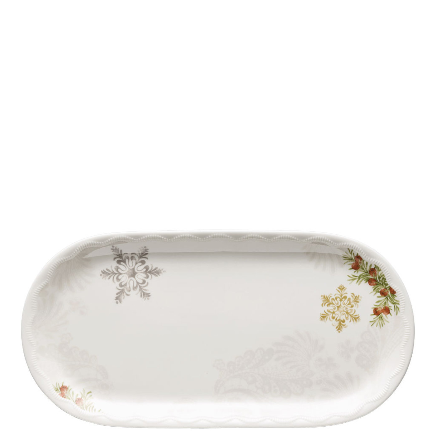 Hutschenreuther Піднос для цукорниці і молочника 32 см Winterromance decorated | https://grandposuda.com.ua
