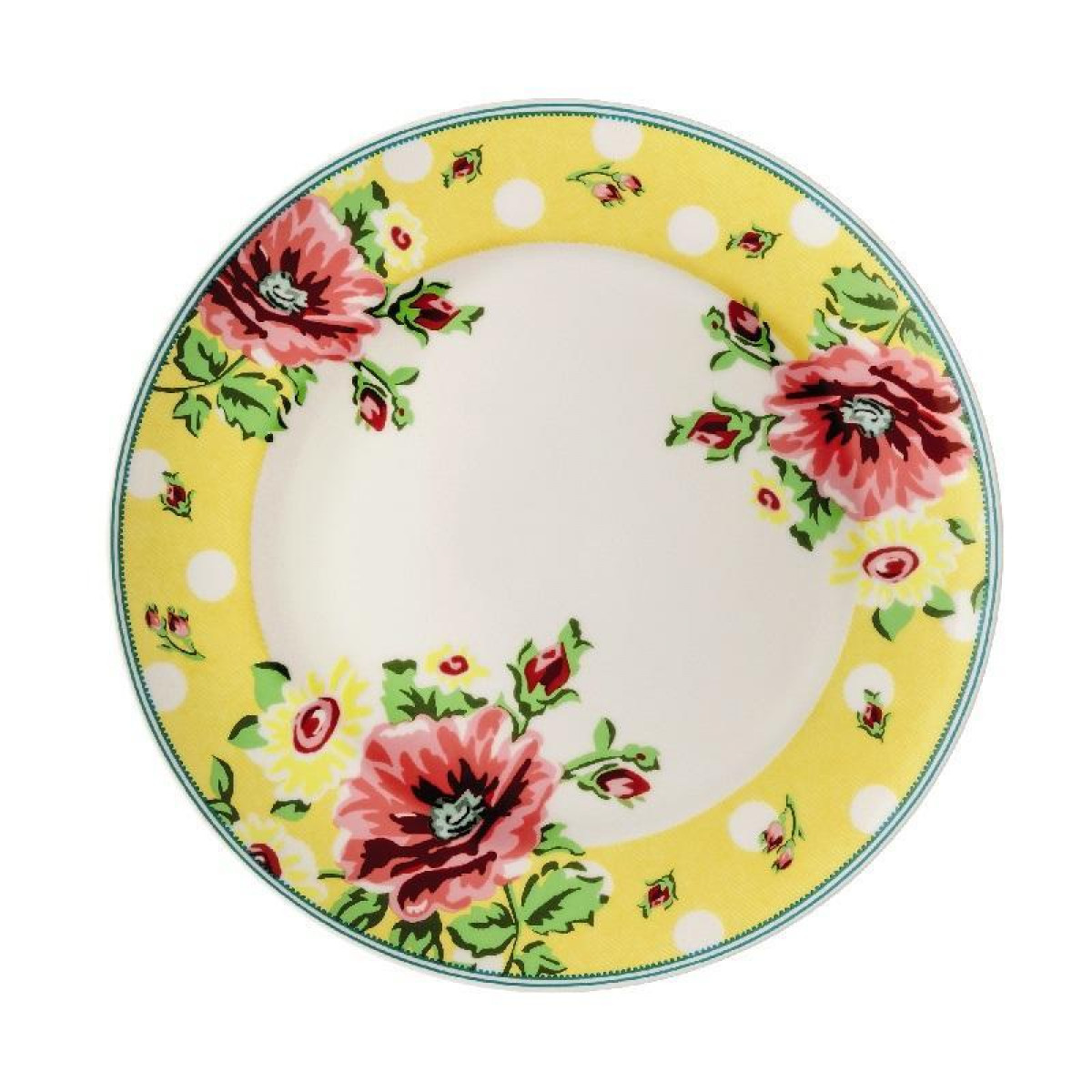 Hutschenreuther Тарілка «Квіти» жовта 22 см Springtime | https://grandposuda.com.ua