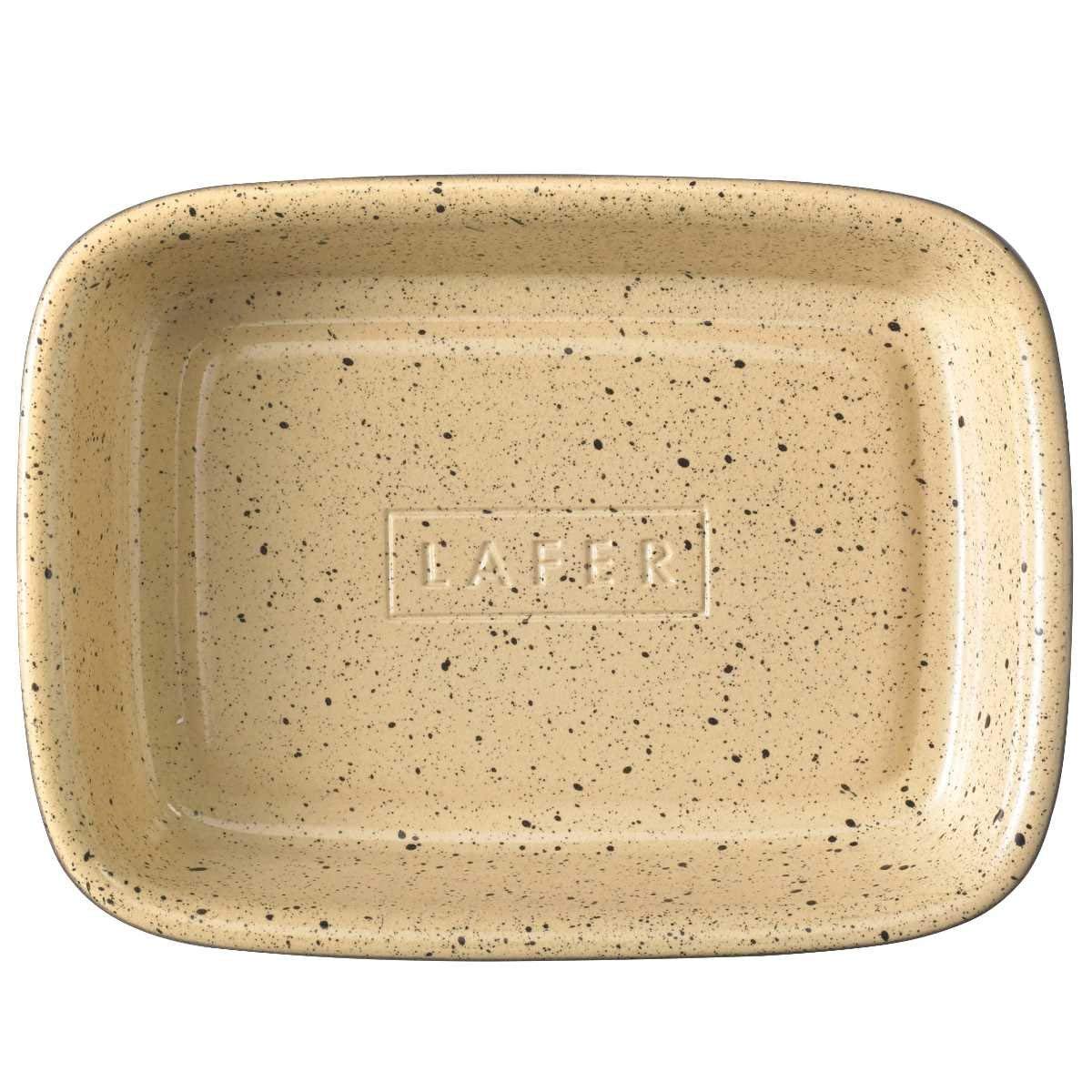 Römertopf Противень для гриля средний, 22 x 16,5 x 4,8 см, бежевый/черный, Lafer BBQ | https://grandposuda.com.ua