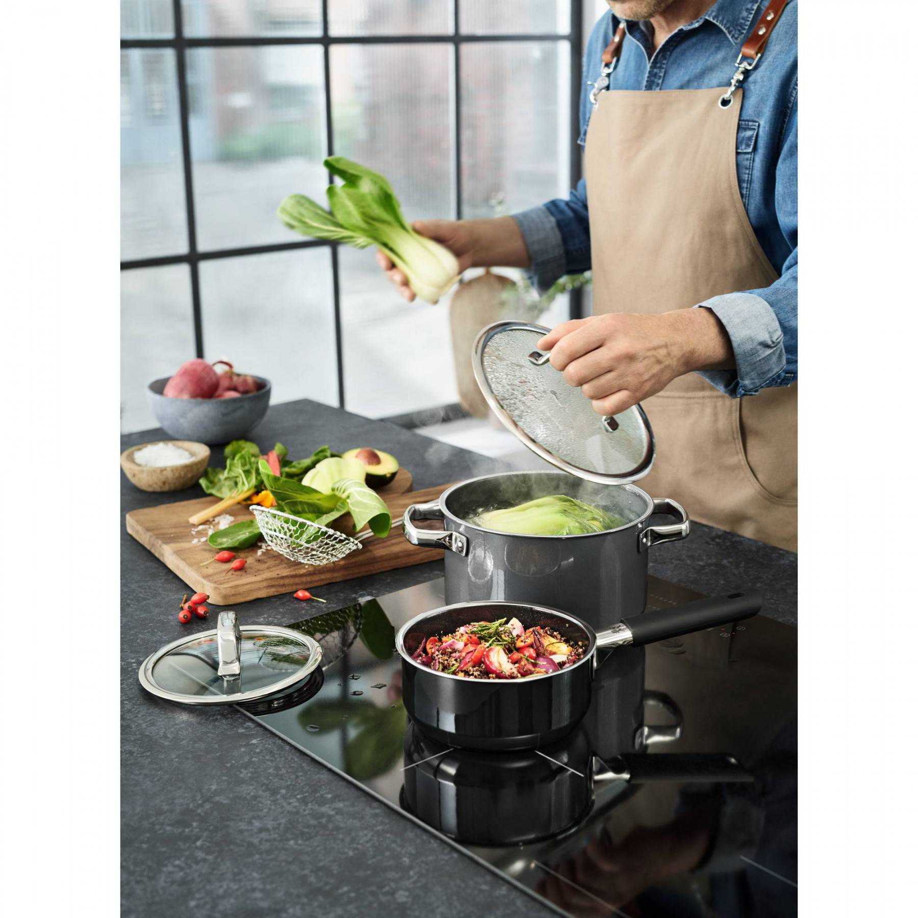 WMF Каструля 20 см Black Fusiontec | https://grandposuda.com.ua