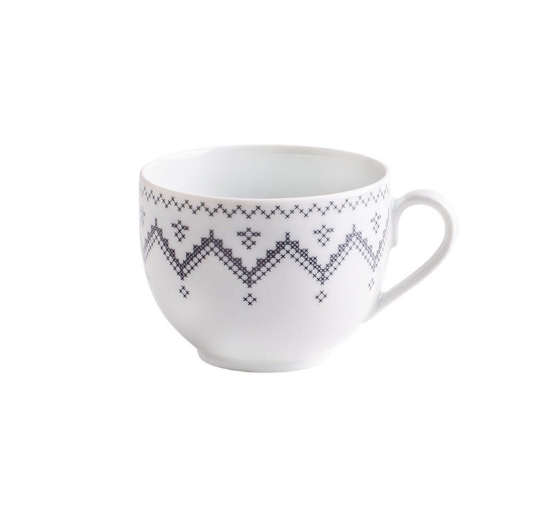 Kahla Чашка для кофе 0,21 л, серая Cross Stitch | https://grandposuda.com.ua