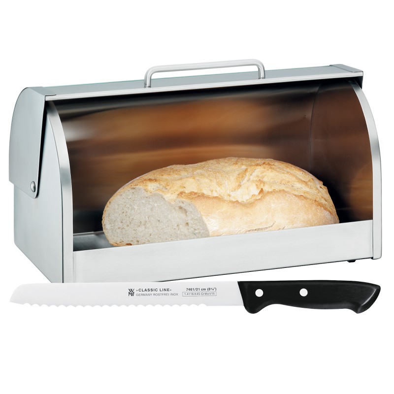 WMF Хлібниця і ніж для хліба, набір 2 предмета Gourmet | https://grandposuda.com.ua