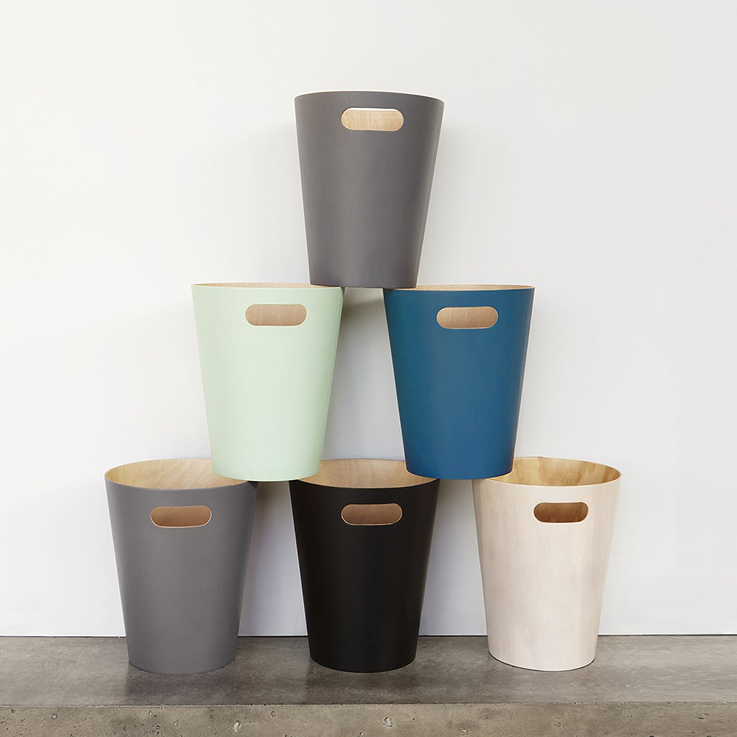 Umbra Кошик для сміття 27,9x22,9 см чорна Woodrow Can | https://grandposuda.com.ua