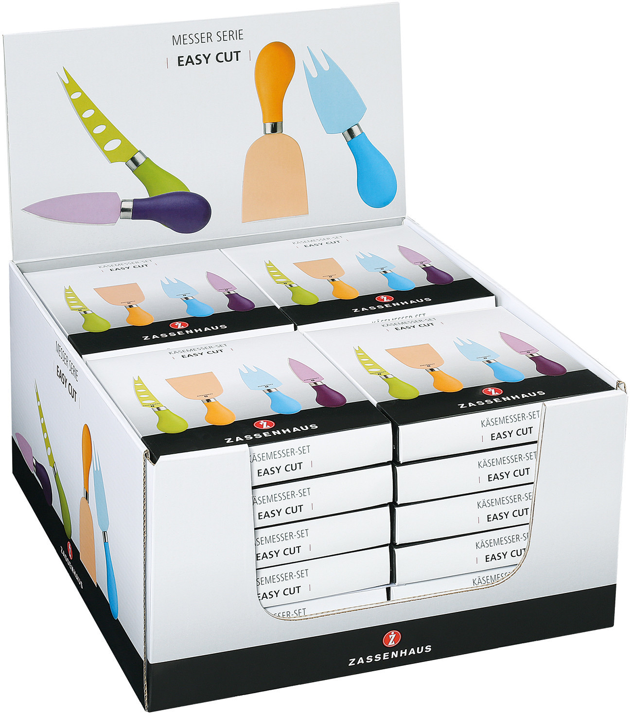 Zassenhaus Набір з 4 ножів для сиру Easy Cut | https://grandposuda.com.ua