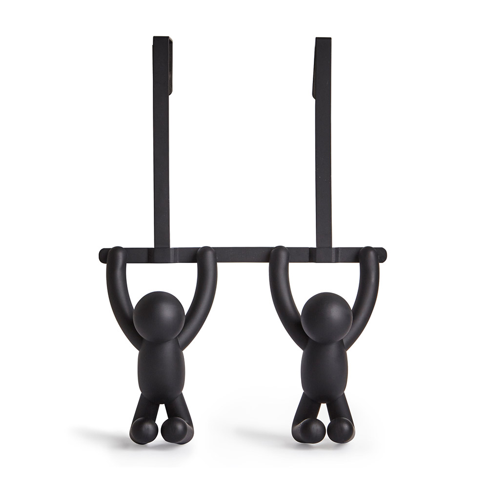 Umbra Вешалка наддверная 21,6х15,2х7 см черная Buddy | https://grandposuda.com.ua