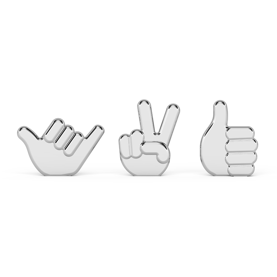 Umbra Тримачі для фотографій 5х7х2 см металік Handsup | https://grandposuda.com.ua