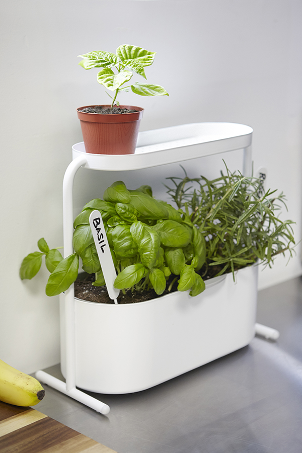 Umbra Кашпо для кімнатних рослин 34х34,5х14,3 см біле Giardino | https://grandposuda.com.ua
