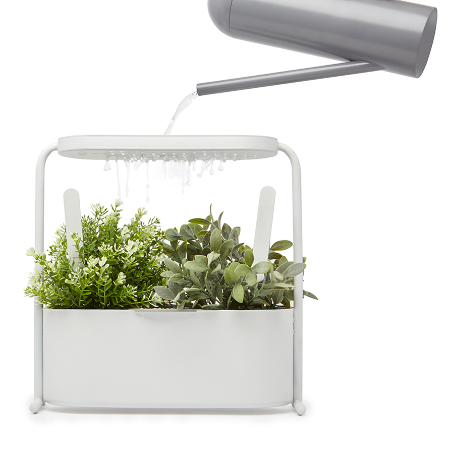 Umbra Кашпо для кімнатних рослин 34х34,5х14,3 см біле Giardino | https://grandposuda.com.ua