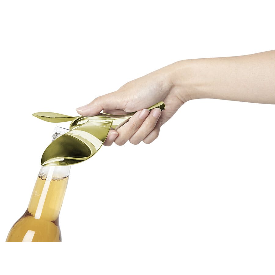 Umbra Открыватель для бутылок на подставке латунь Tipsy | https://grandposuda.com.ua