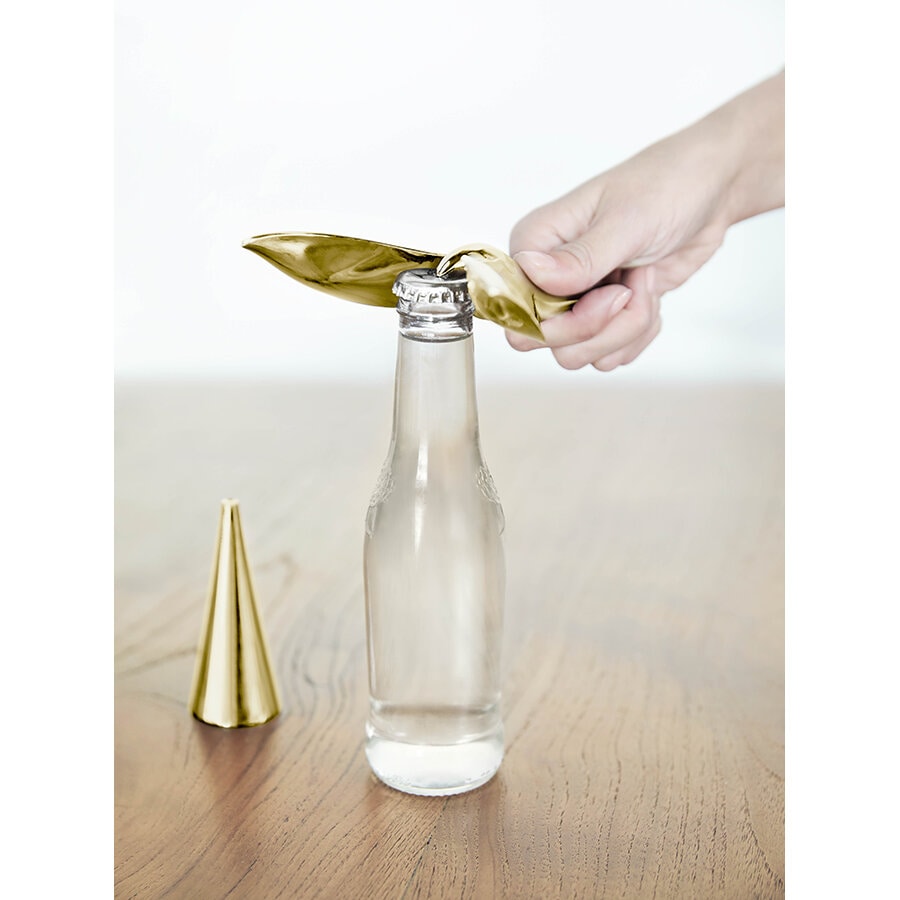 Umbra Открыватель для бутылок на подставке латунь Tipsy | https://grandposuda.com.ua