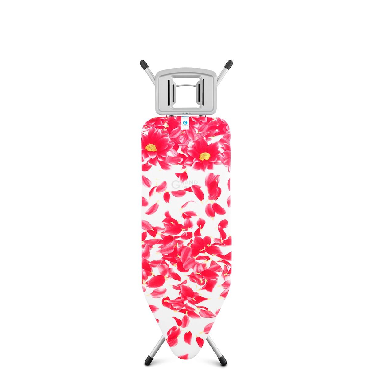 Brabantia Доска со стационарной подставкой для парового утюга 124 x 45 см (С) Pink Santini | https://grandposuda.com.ua