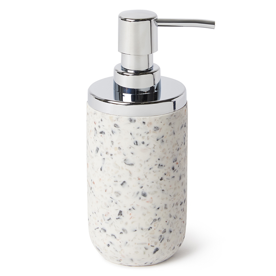 Umbra Диспенсер для жидкого мыла 10х10х18 см белый Junip terrazzo | https://grandposuda.com.ua