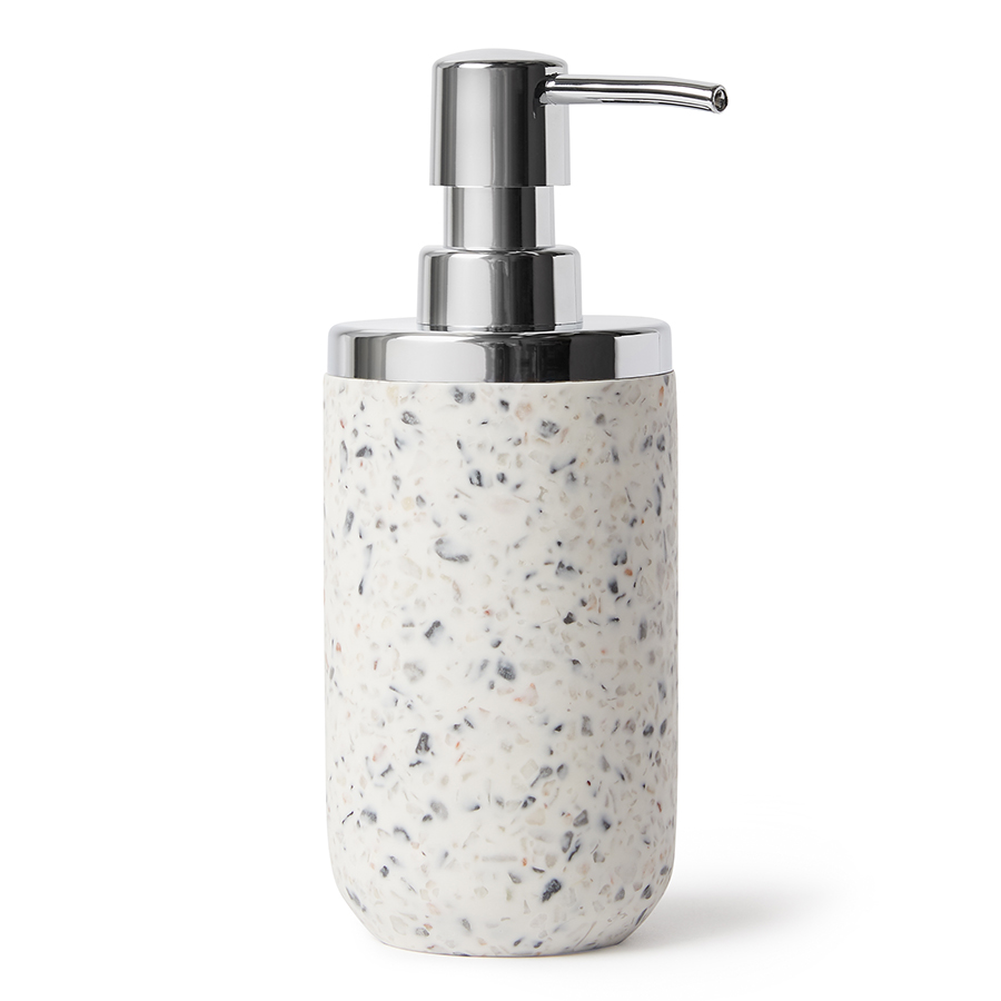 Umbra Диспенсер для жидкого мыла 10х10х18 см белый Junip terrazzo | https://grandposuda.com.ua
