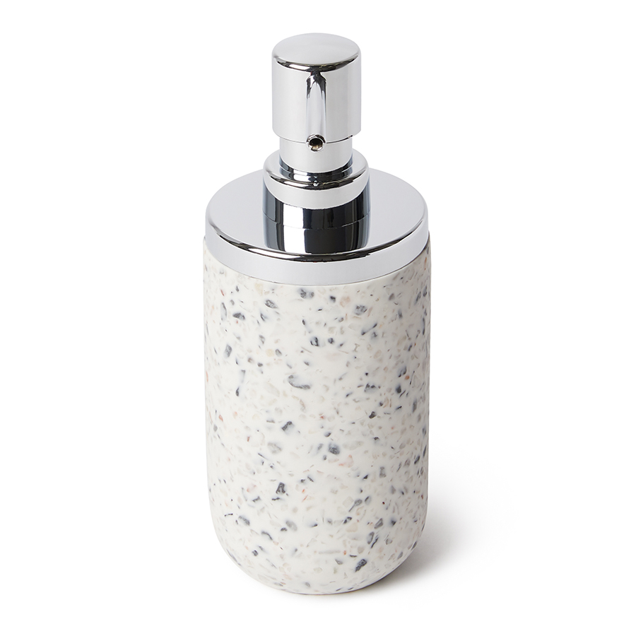 Umbra Диспенсер для жидкого мыла 10х10х18 см белый Junip terrazzo | https://grandposuda.com.ua