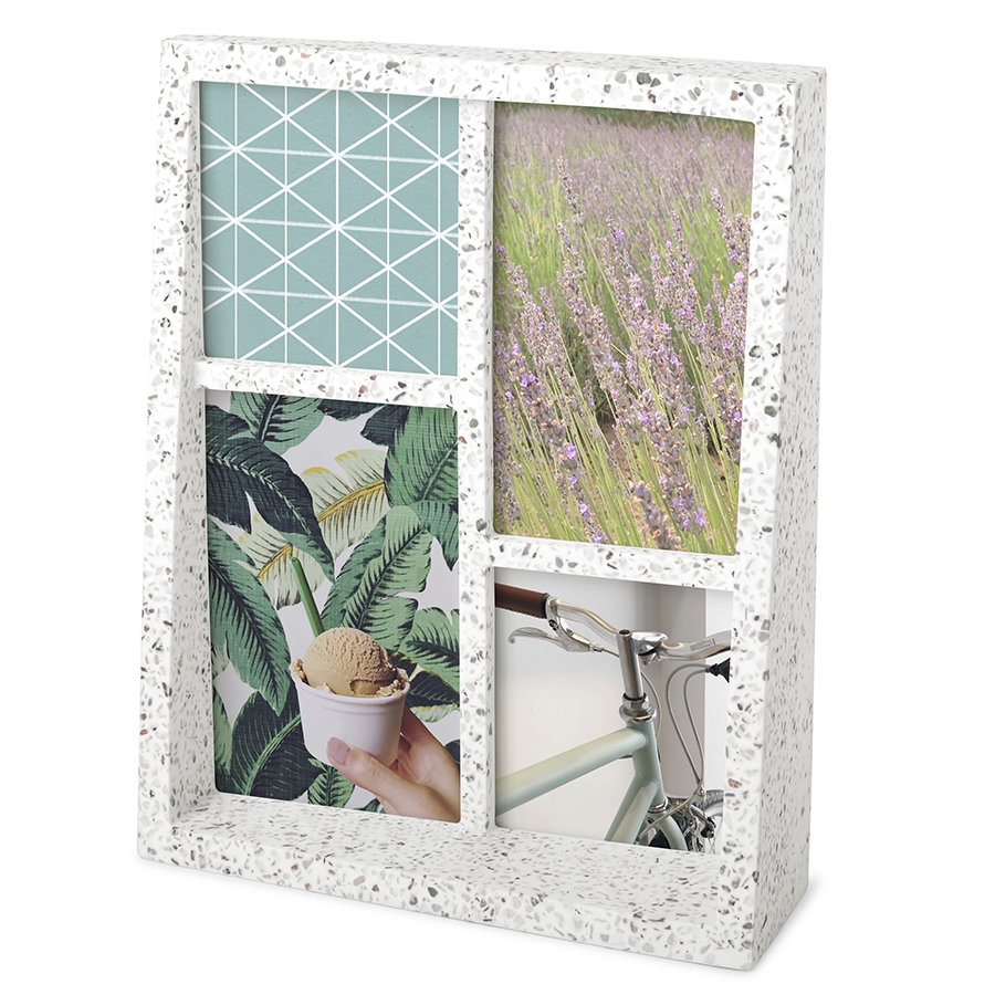 Umbra Фоторамка для 4 фотографій Edge terrazzo | https://grandposuda.com.ua