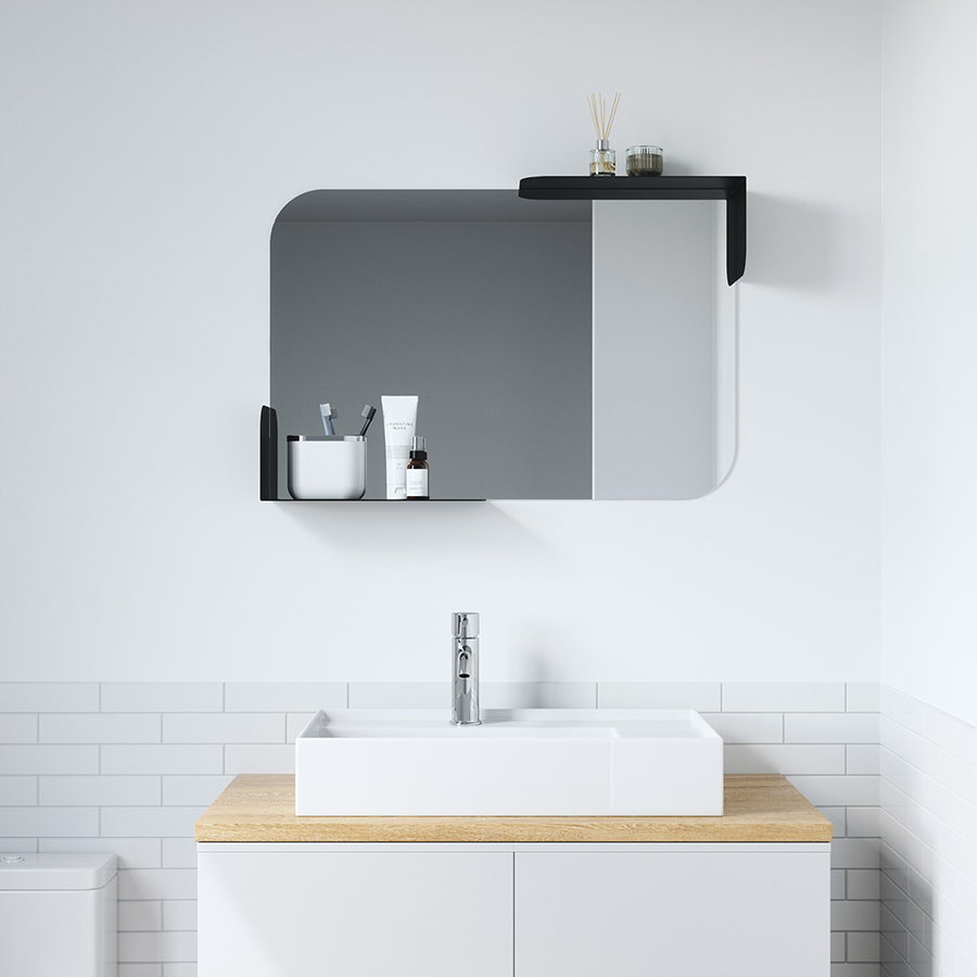 Umbra Дзеркало з 2 полицями Alcove | https://grandposuda.com.ua
