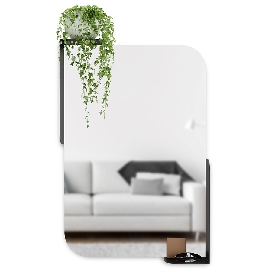 Umbra Дзеркало з 2 полицями Alcove | https://grandposuda.com.ua