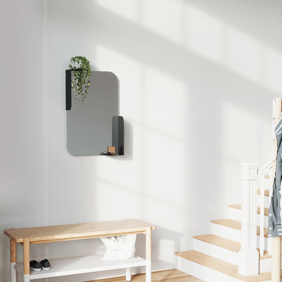 Umbra Дзеркало з 2 полицями Alcove | https://grandposuda.com.ua