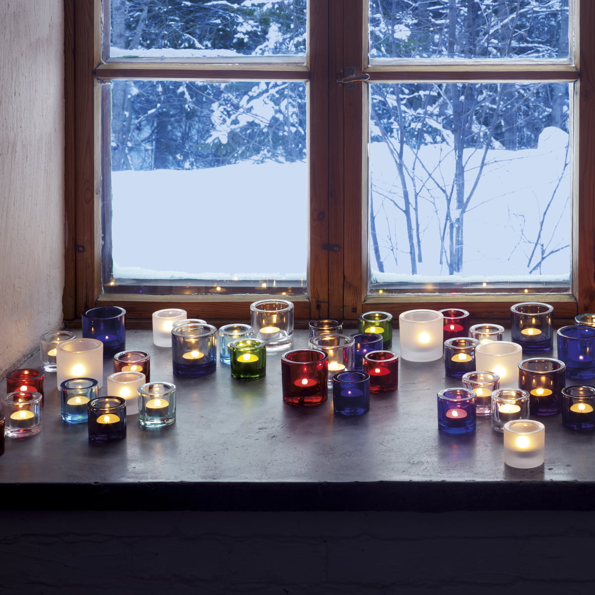 Iittala Підсвічник для чайної свічки 6,9х6 см сірий Kivi | https://grandposuda.com.ua