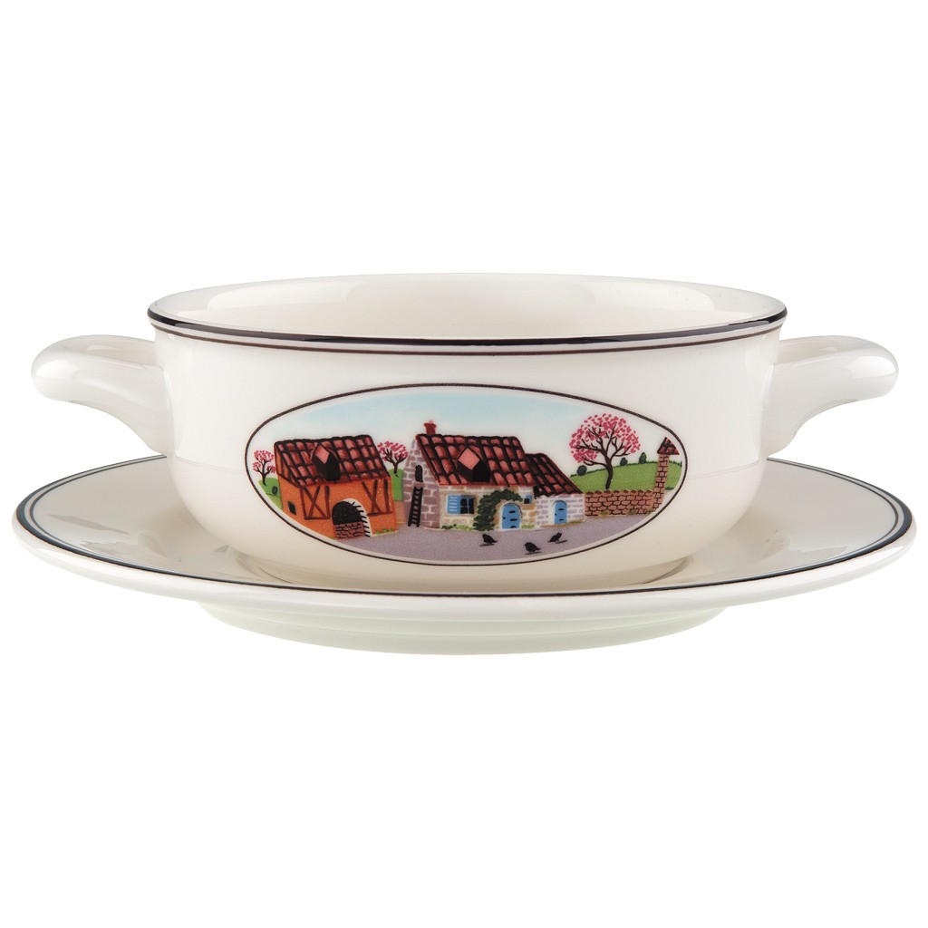 Villeroy & Boch Піала для супу / бульйону з блюдцем Design Naif | https://grandposuda.com.ua