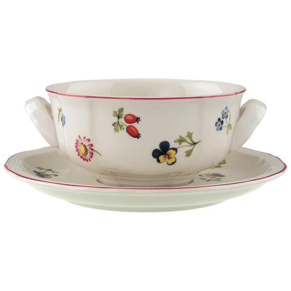 Villeroy & Boch Пиала для супа / бульона с блюдцем Petite Fleur | https://grandposuda.com.ua