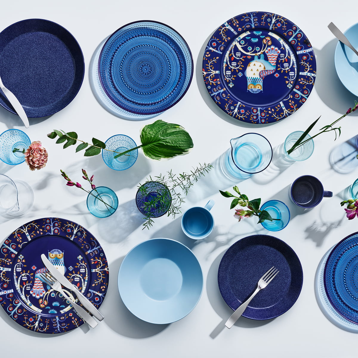 Iittala Блюдце до чашки для еспресо Ø 11 см синє Taika | https://grandposuda.com.ua