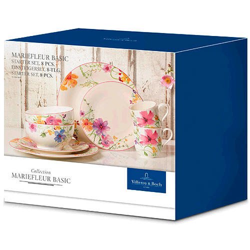 Villeroy & Boch Набор столовой посуды на 2 персоны 8 предметов Mariefleur Basic | https://grandposuda.com.ua