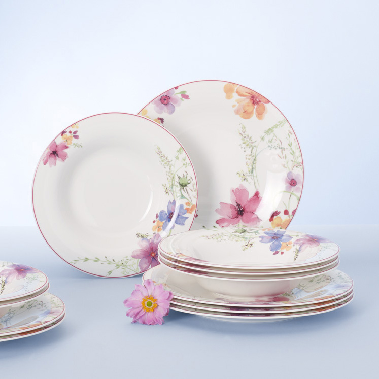 Villeroy & Boch Набор столовой посуды для завтрака на 4 персоны, 12 предметов Mariefleur | https://grandposuda.com.ua
