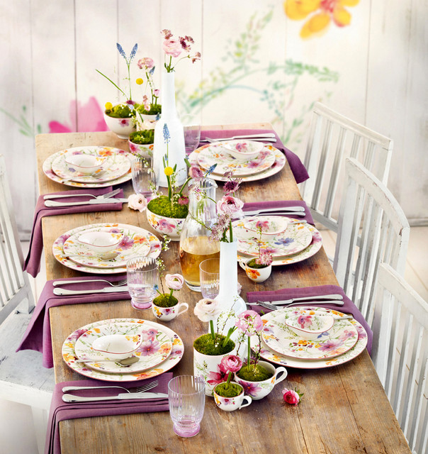 Villeroy & Boch Набор столовой посуды для завтрака на 4 персоны, 12 предметов Mariefleur | https://grandposuda.com.ua