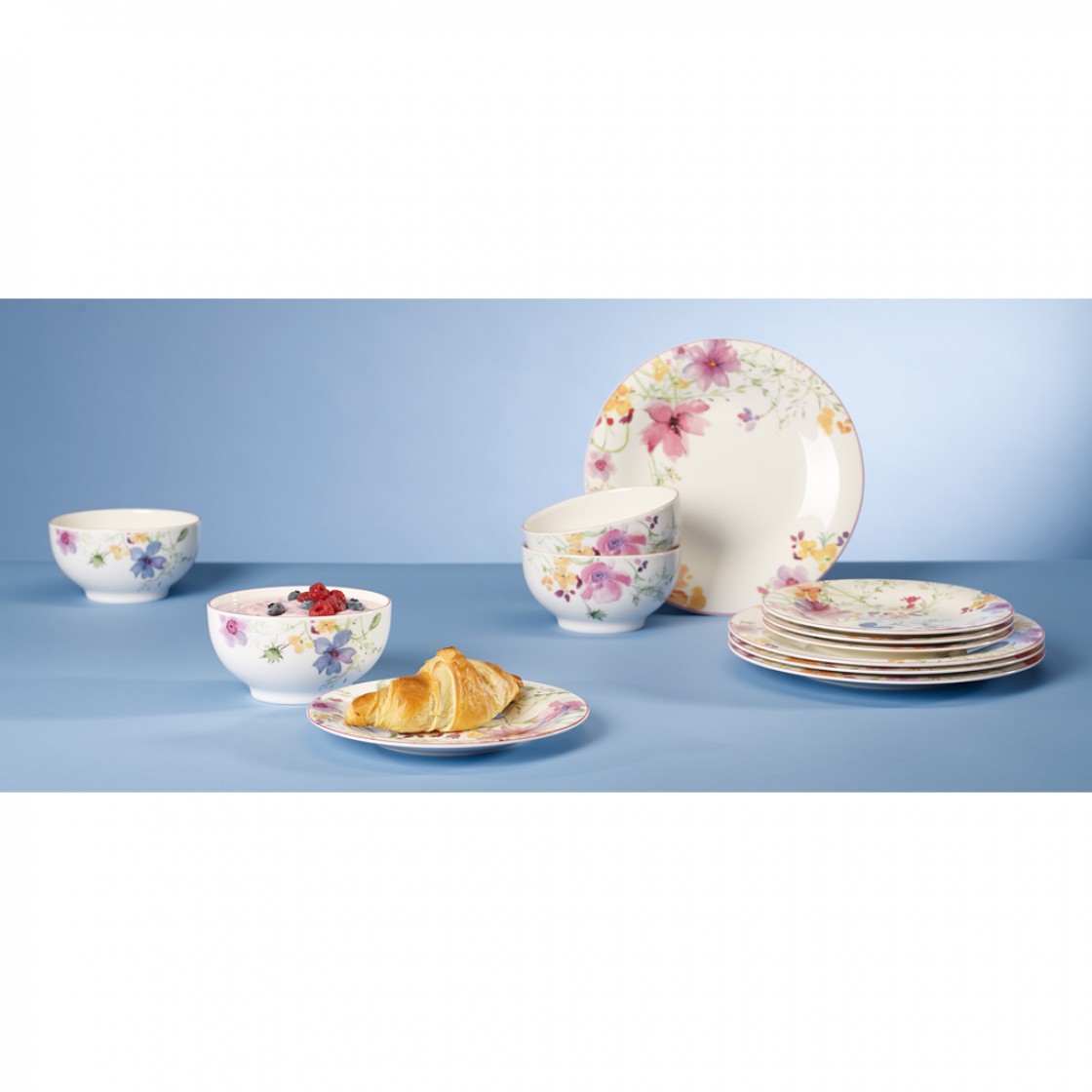Villeroy & Boch Набор столовой посуды для завтрака на 4 персоны, 12 предметов Mariefleur | https://grandposuda.com.ua