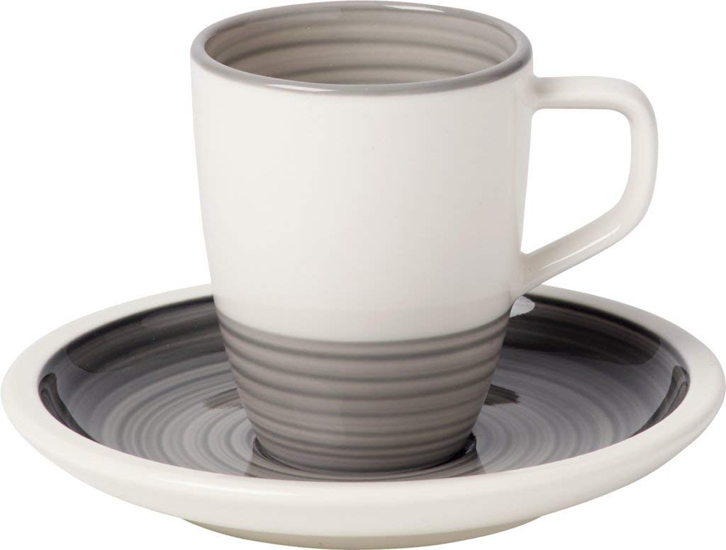 Villeroy & Boch Кофейная пара для эспрессо / мокко 0.10 л Gris Manufacture | https://grandposuda.com.ua
