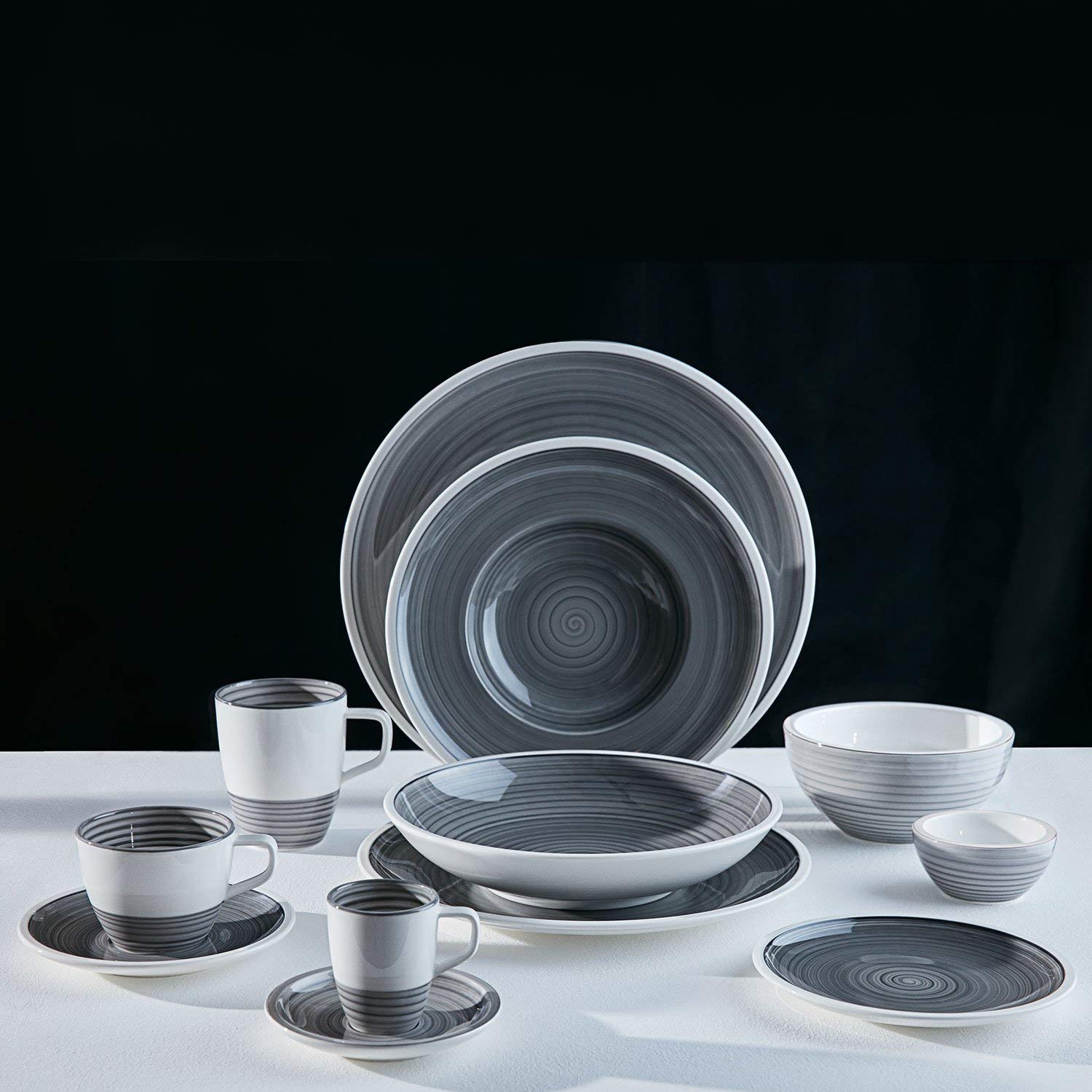 Villeroy & Boch Тарелка для пиццы 32 см Gris Manufacture | https://grandposuda.com.ua