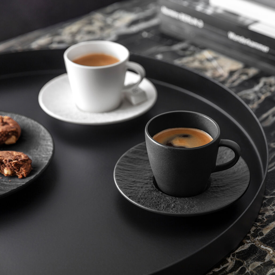 Villeroy & Boch Чашка для еспресо 100 мл Black/Gray Manufacture Rock | https://grandposuda.com.ua
