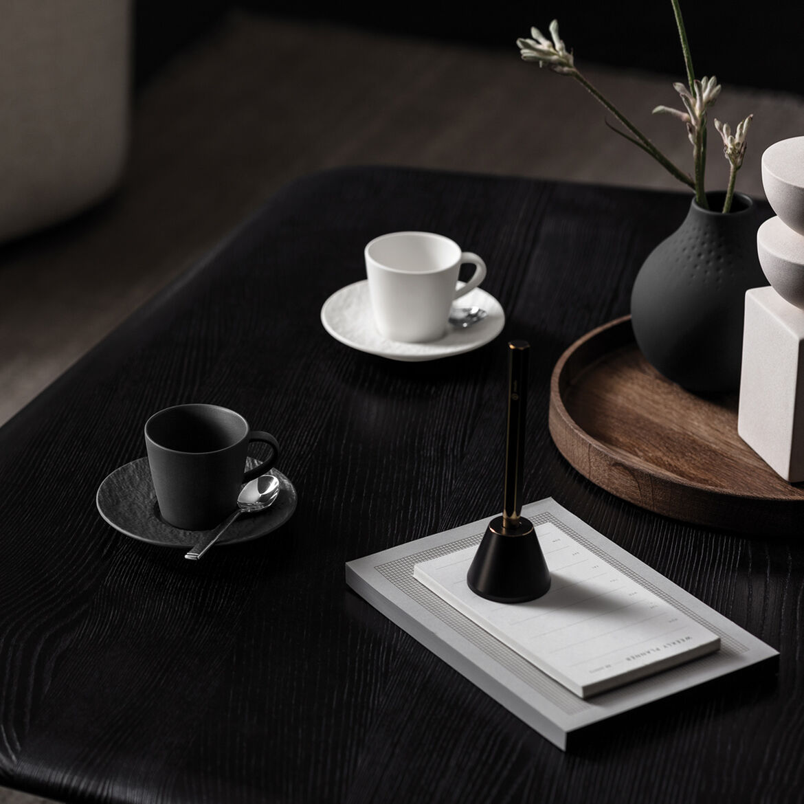 Villeroy & Boch Чашка для еспресо 100 мл Black/Gray Manufacture Rock | https://grandposuda.com.ua