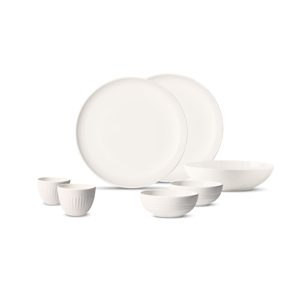 Villeroy & Boch Набор тарелок белых, 7 предметов, It's my match | https://grandposuda.com.ua