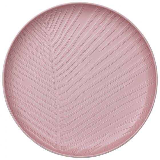 Villeroy & Boch Тарелка 24 х 3 см розовая Leaf It's my match | https://grandposuda.com.ua