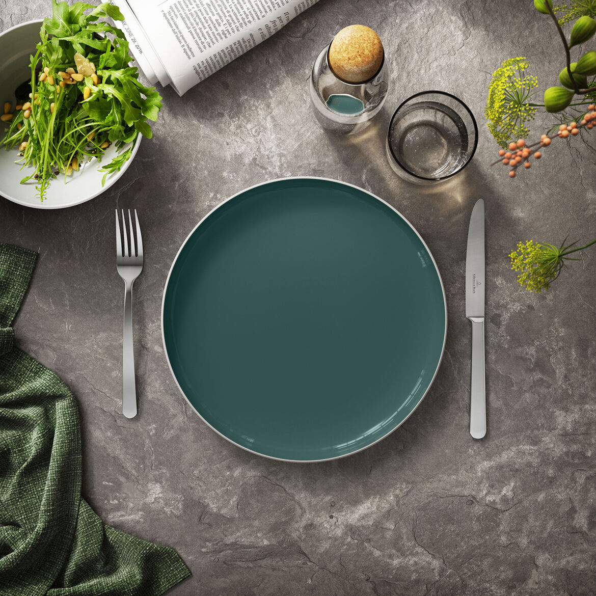Villeroy & Boch Тарелка 27 см, темно-зеленая It's my match | https://grandposuda.com.ua