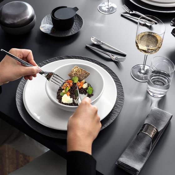 Villeroy & Boch Набір піал з прямокутною тарілкою 4 предмета NewMoon | https://grandposuda.com.ua