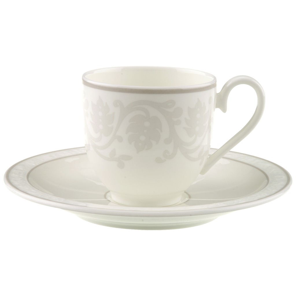 Villeroy & Boch Кофейная пара для эспрессо 0,10 л Gray Pearl | https://grandposuda.com.ua