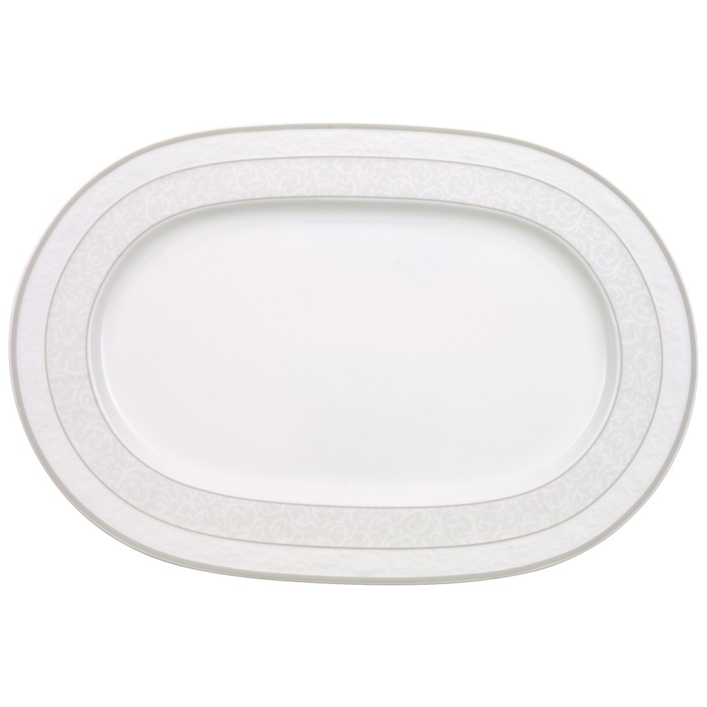 Villeroy & Boch Блюдо овальное 35 см Gray Pearl | https://grandposuda.com.ua