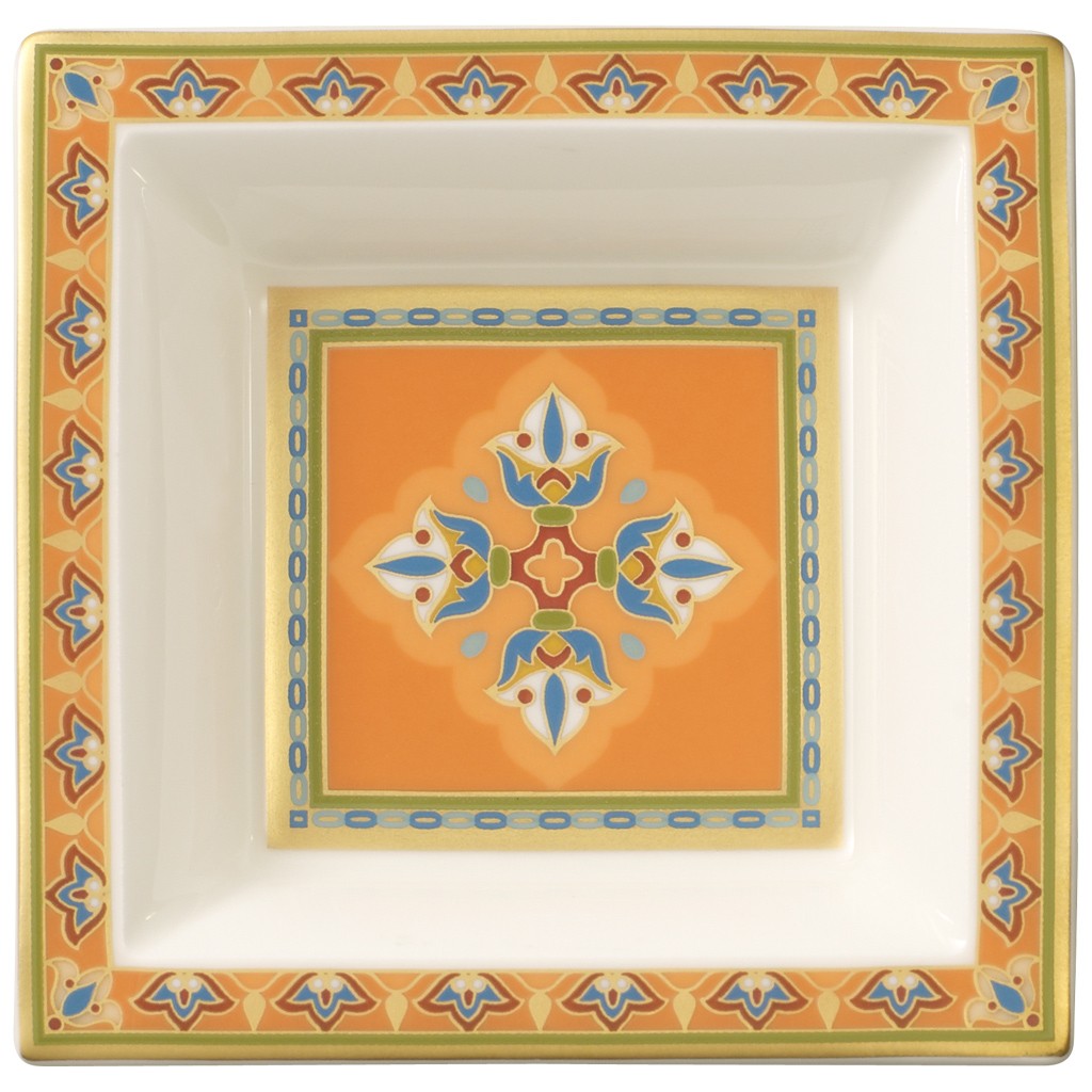 Villeroy & Boch Тарелка для десерта 10 x 10 см квадратная Samarkand Mandarin | https://grandposuda.com.ua