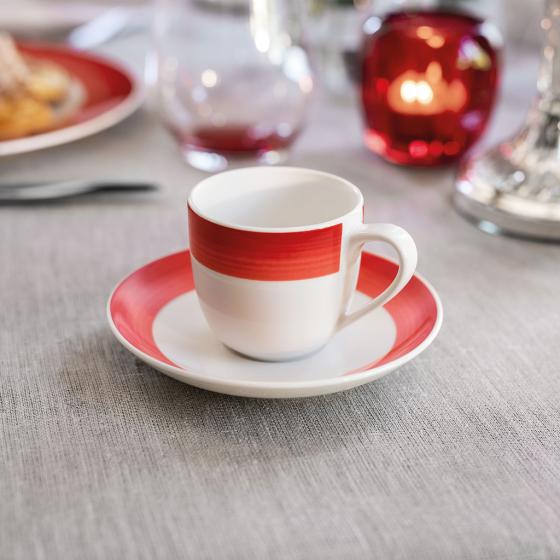 Villeroy & Boch Блюдце до чашки для еспресо / мокко 12 см Colourful Life Deep Red | https://grandposuda.com.ua