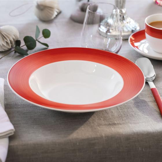 Villeroy & Boch Суповая тарелка 25 см Colourful Life Deep Red | https://grandposuda.com.ua