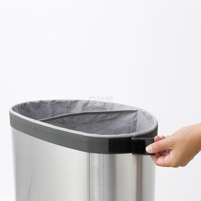 Brabantia Двосекційний бак для білизни (55 л) сталевий матовий | https://grandposuda.com.ua