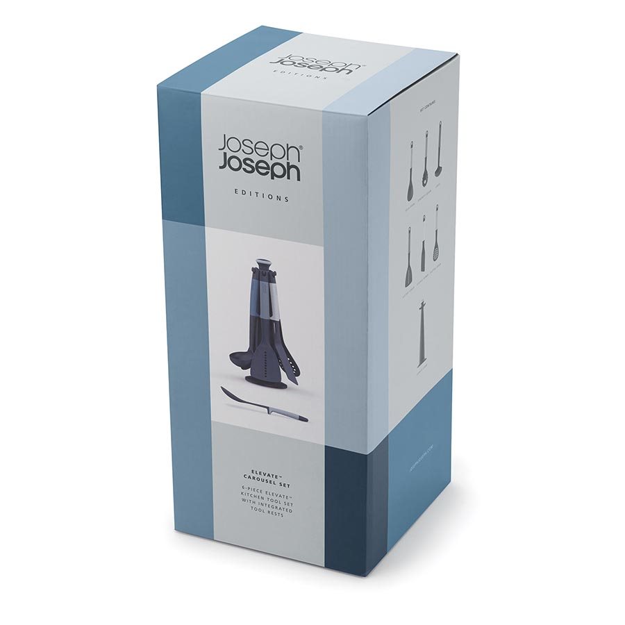 Joseph Joseph Набор кухонных принадлежностей на подставке 7 предметов Sky Edition | https://grandposuda.com.ua