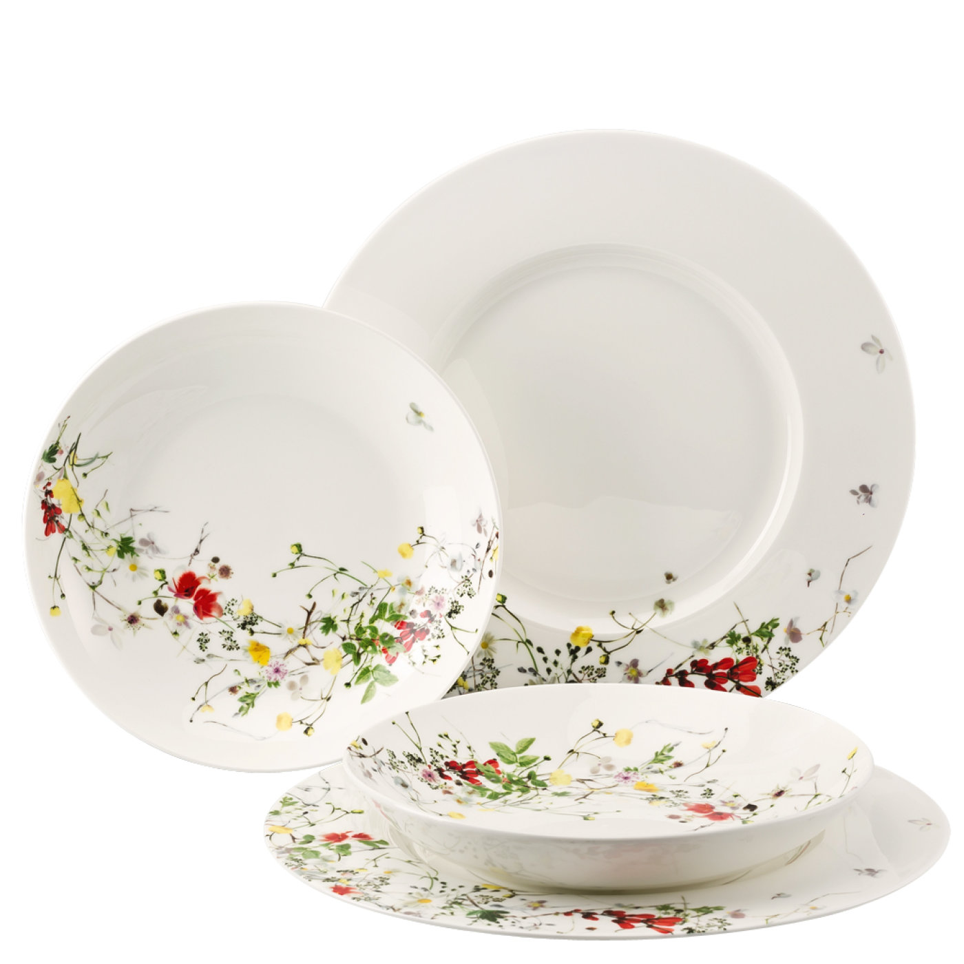 Rosenthal Набор тарелок 4 предмета Fleurs Sauvages Brillance | https://grandposuda.com.ua